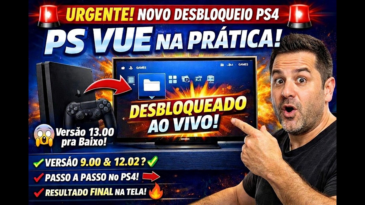 TESTAMOS! DESBLOQUEIO PS4 VUE  (VERSÃO 9.00 e 12.02  FUNCIONA MESMO !?)