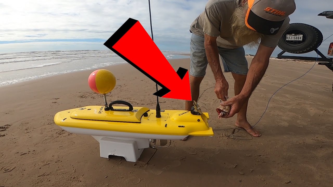REMOTE CONTROL speedboat helps catch MONSTER FISH | The AQUA CAT | Shark Fishing (Sargent, TX)