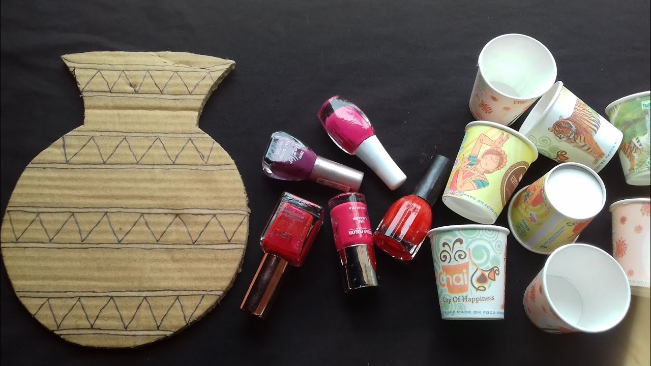 Unique And Easy Wall Hanging Idea | Cardboard And Nailpolish Craft | Cardboard Wall Hanging