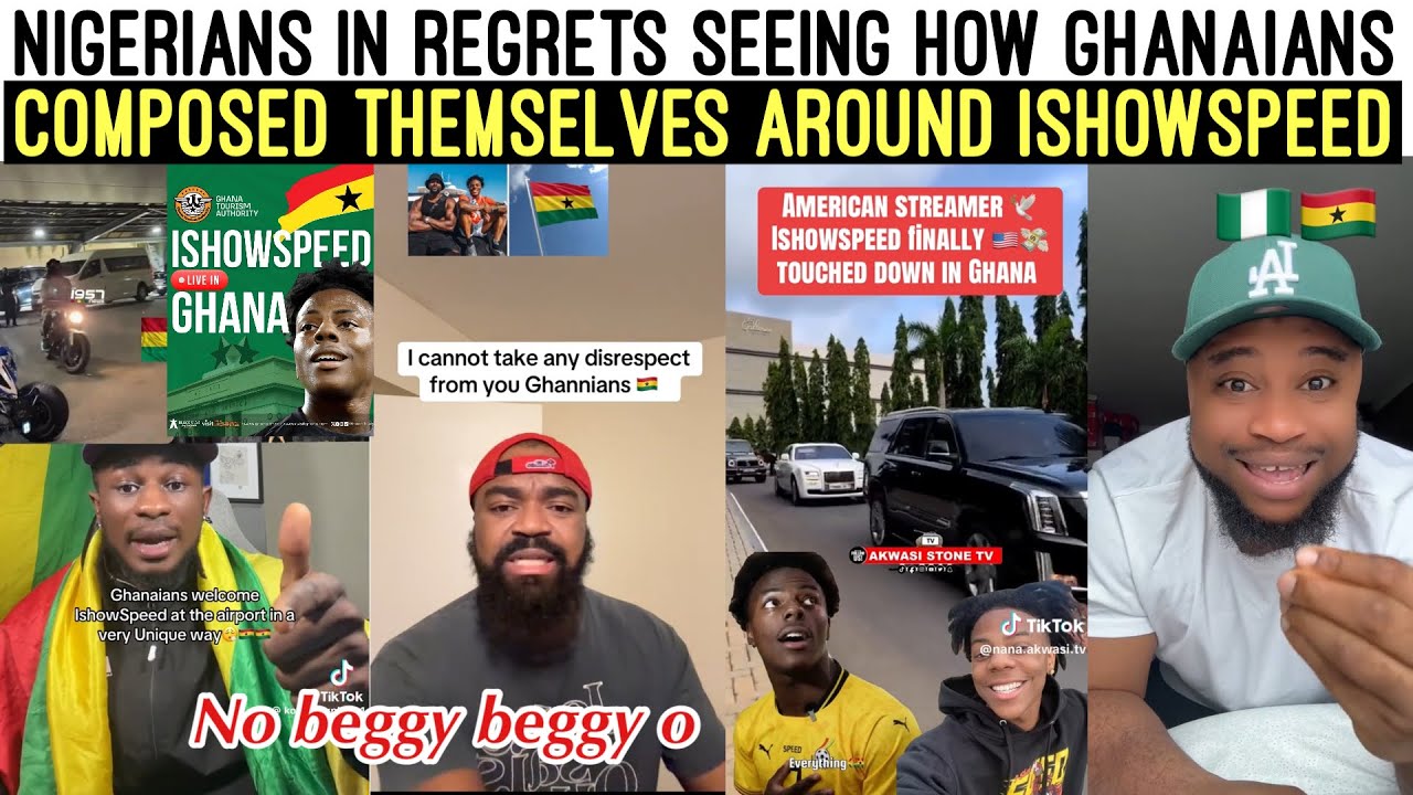 E DON BURST‼️😭 NIGERIANS IN TEARS SEEING HOW GHANAIANS COMPOSED THEMSELVES AROUND ISHOWSPEED