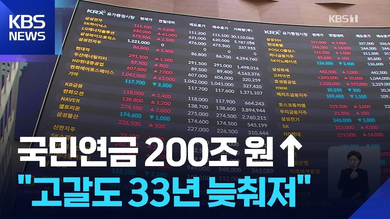 국민연금도 주식 투자로 &lsquo;최대 수익&rsquo;&hellip;기금 고갈 늦출까? / KBS  2025.11.04.