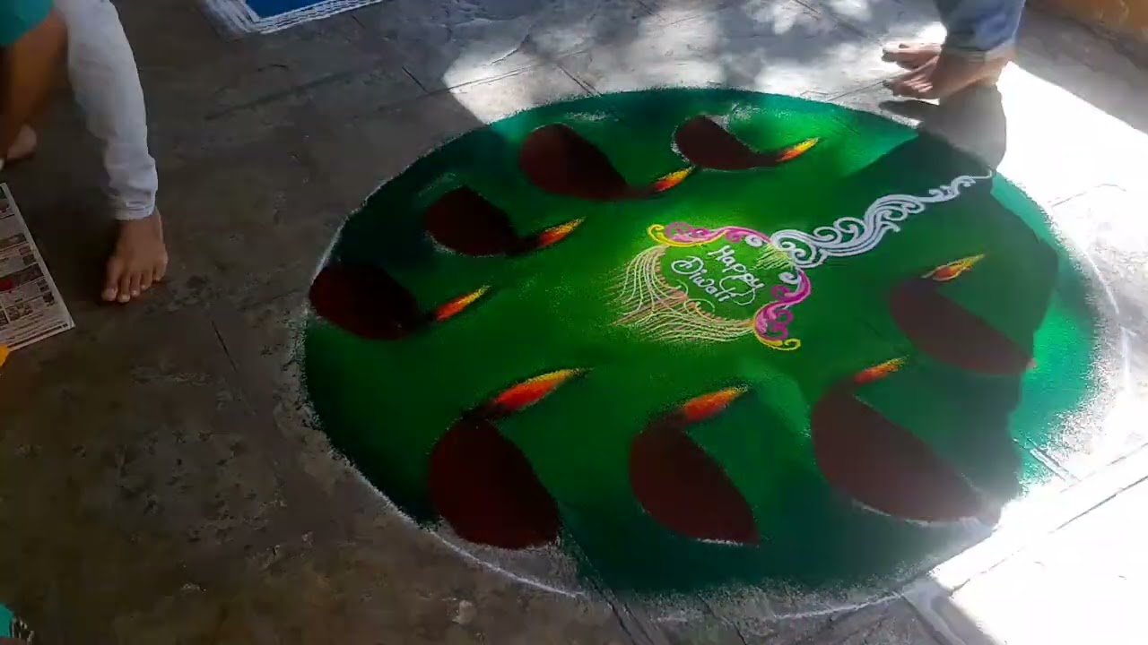 diwali rangoli | new diwali rangoli | creative diwali rangoli | timelapse rangoli