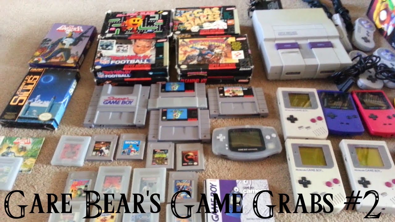 Gare Bear's Video Game Grabs #2 - SNES Gameboy Boxed Set Randomness