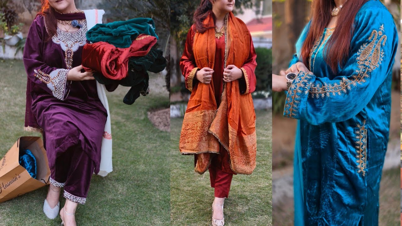 Tailor sy Dresses Agyi || Winter ki Nayi velvet Dresses Ban kar Agayi || New Winter Velvet Dresses