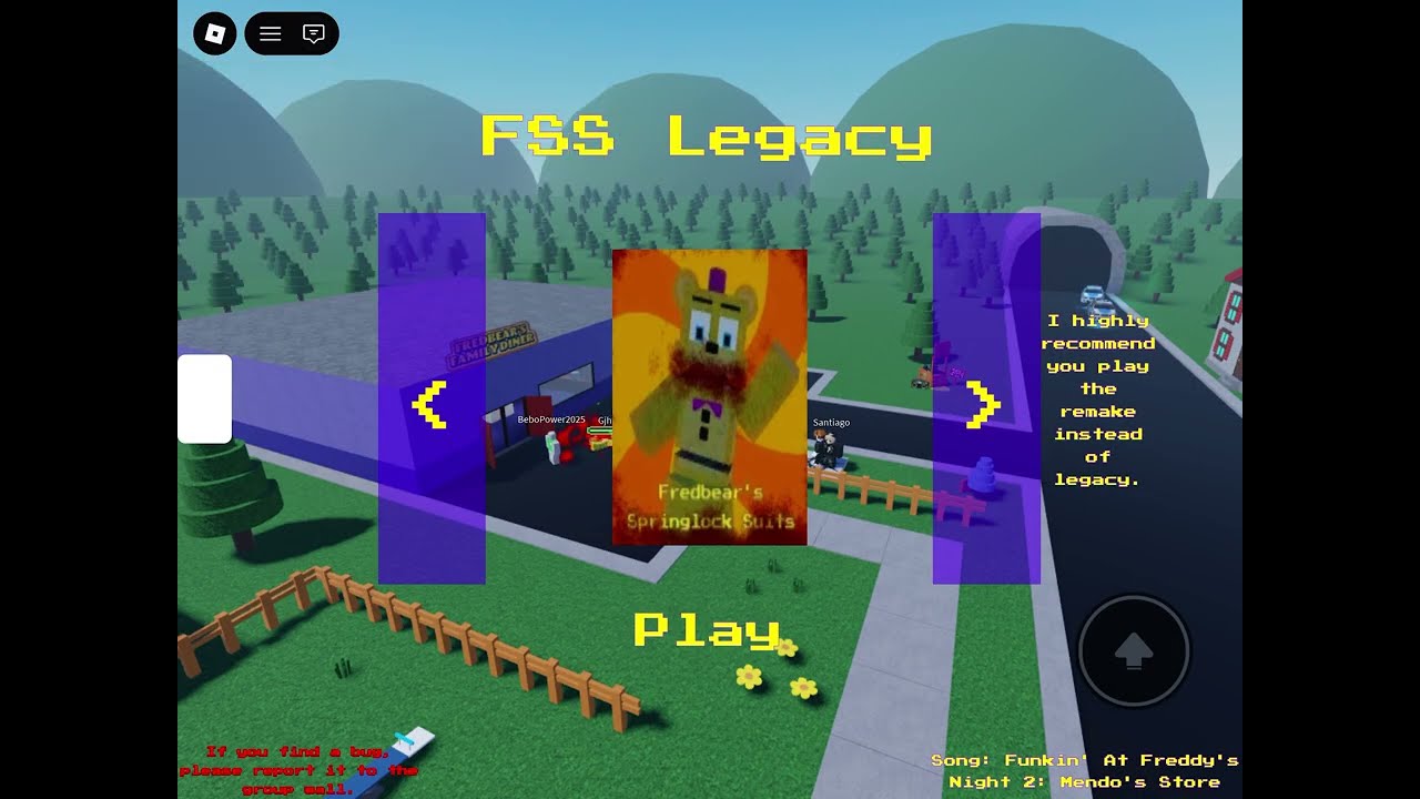 Playing “Fredbear's Springlock Suits (Remake)” (warning note: Graphic and violence even gores)