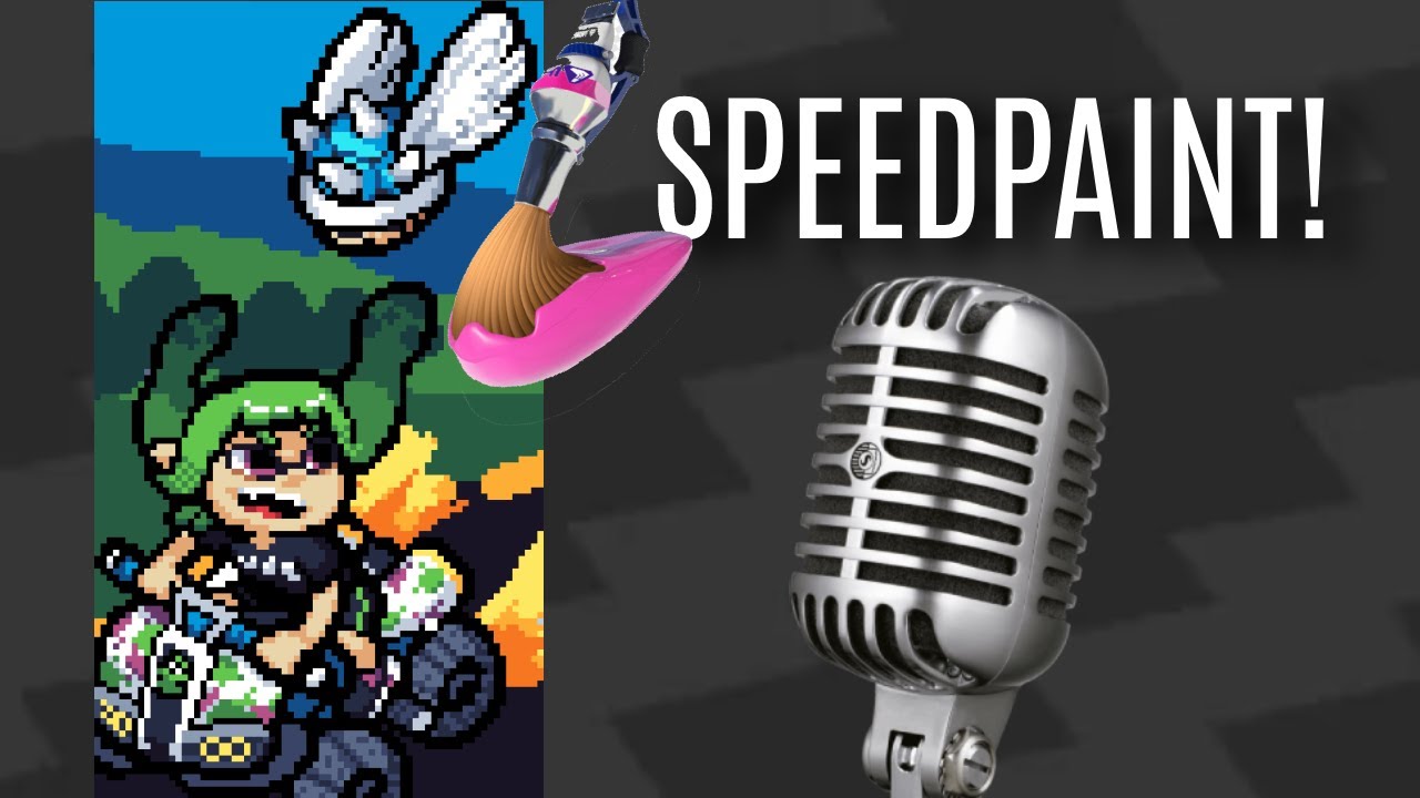 Pixel Art Speedpainting! Drawing Inkling from Mario Kart! (Commentary)