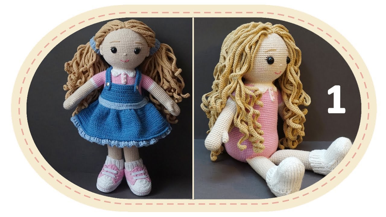 Вязаная кукла крючком Розали, часть 3 (Тело, ч1). Crochet doll Rosalie, part 3 (body, p1).