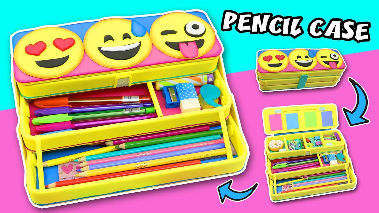 😍【 DIY EMOJIS 𝙋𝙀𝙉𝘾𝙄𝙇 𝘾𝘼𝙎𝙀 】👉 Drop Down and Ladder 😎 aPasos Crafts DIY ❣️