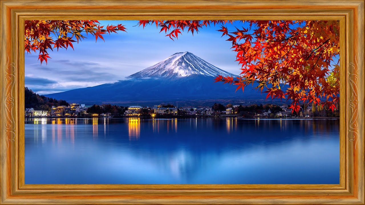 Mount Fuji at Dusk 🗻🍁  Cinematic 4K TV Screen Frame
