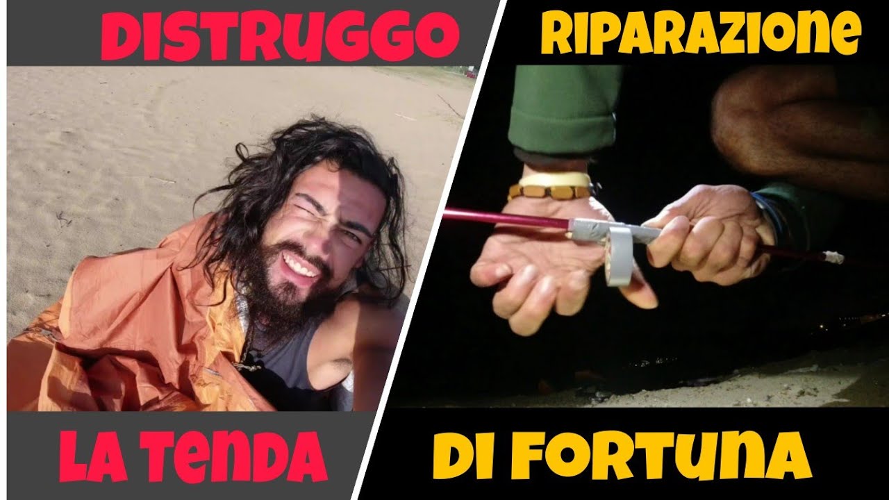 DISTRUGGO LA TENDA E LA RIPARO CON CIO CHE TROVO! (Tappa 310/311) perimetro italiano a piedi.