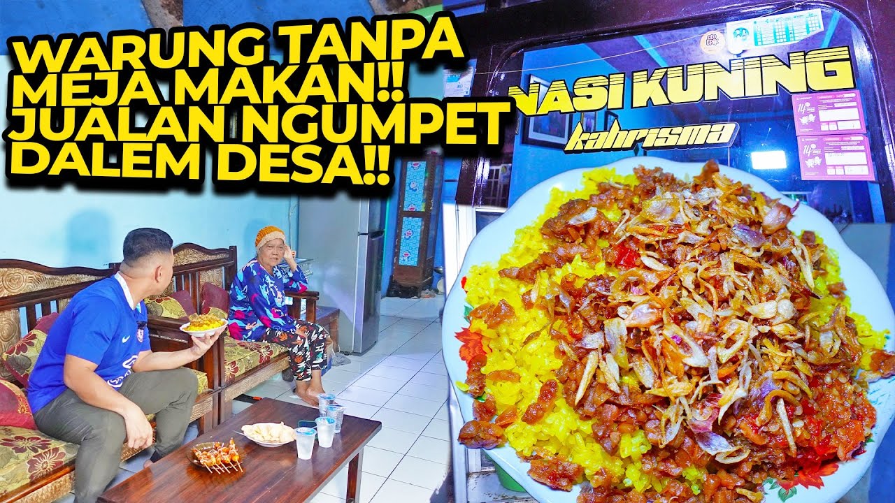 TANPA MEJA MAKAN TANPA ETALASE! NASI KUNING INI JUALNYA NGUMPET DI DALEM DESA!!