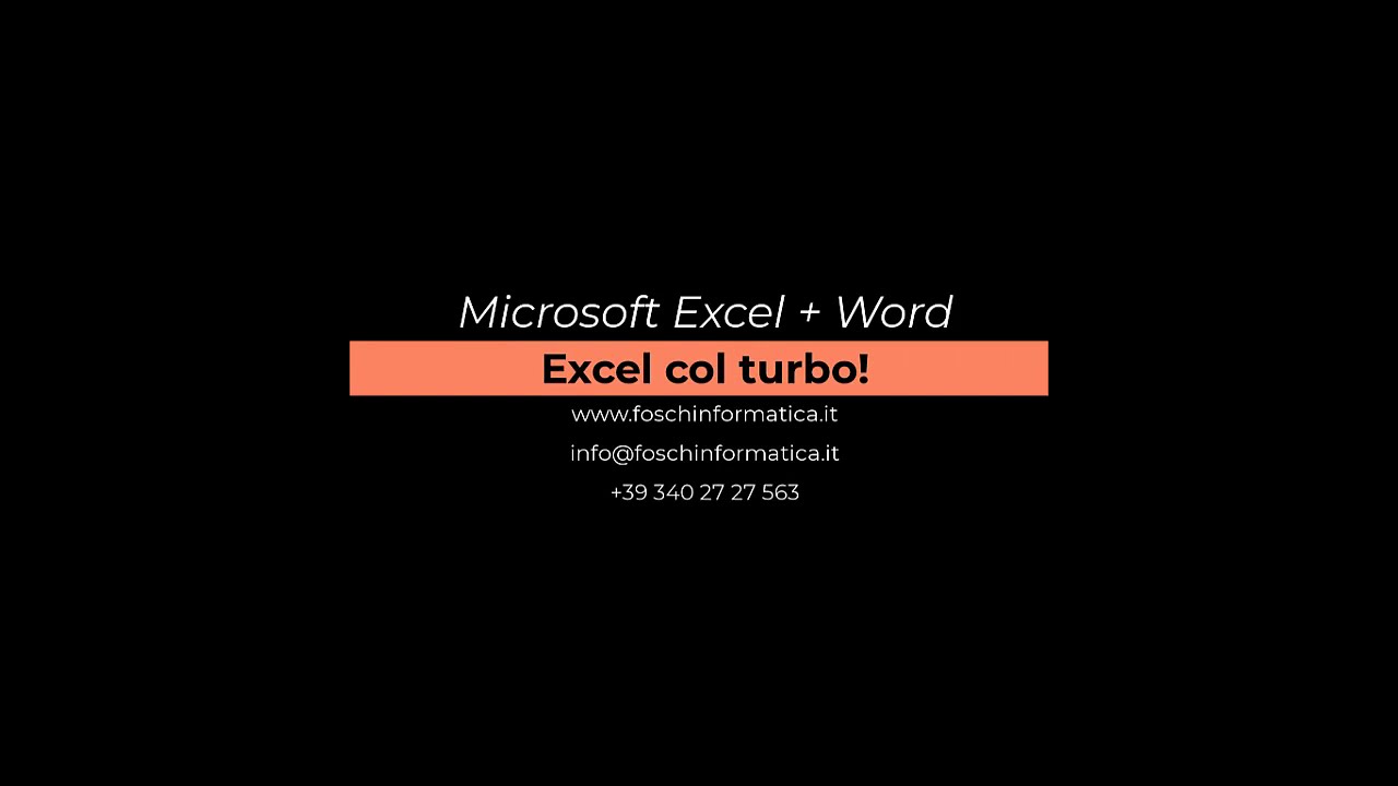 Excel con il turbo!