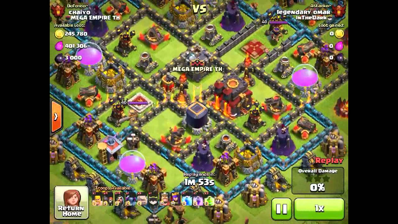 Clash of Clans - 6 attacks with 6 Golems