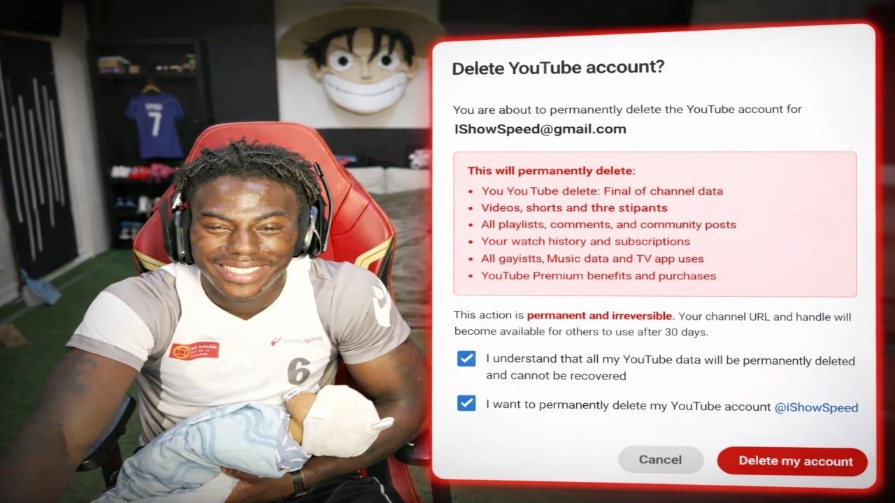 iShowSpeed Deletes His YouTube Channel...💔