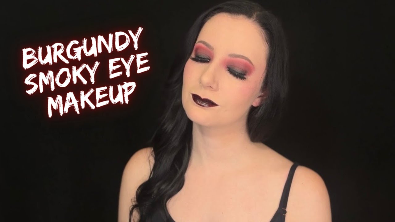 Romantic Gothic Burgundy Smokey Eye Makeup | Dark Romantic Glam Tutorial