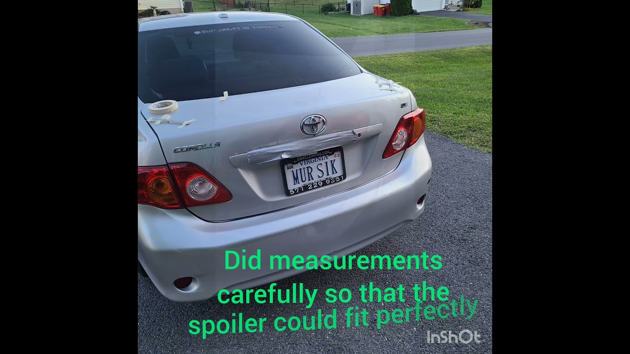 How To Install Spoiler on Corolla 2010 #diy #spoiler #rearspoiler