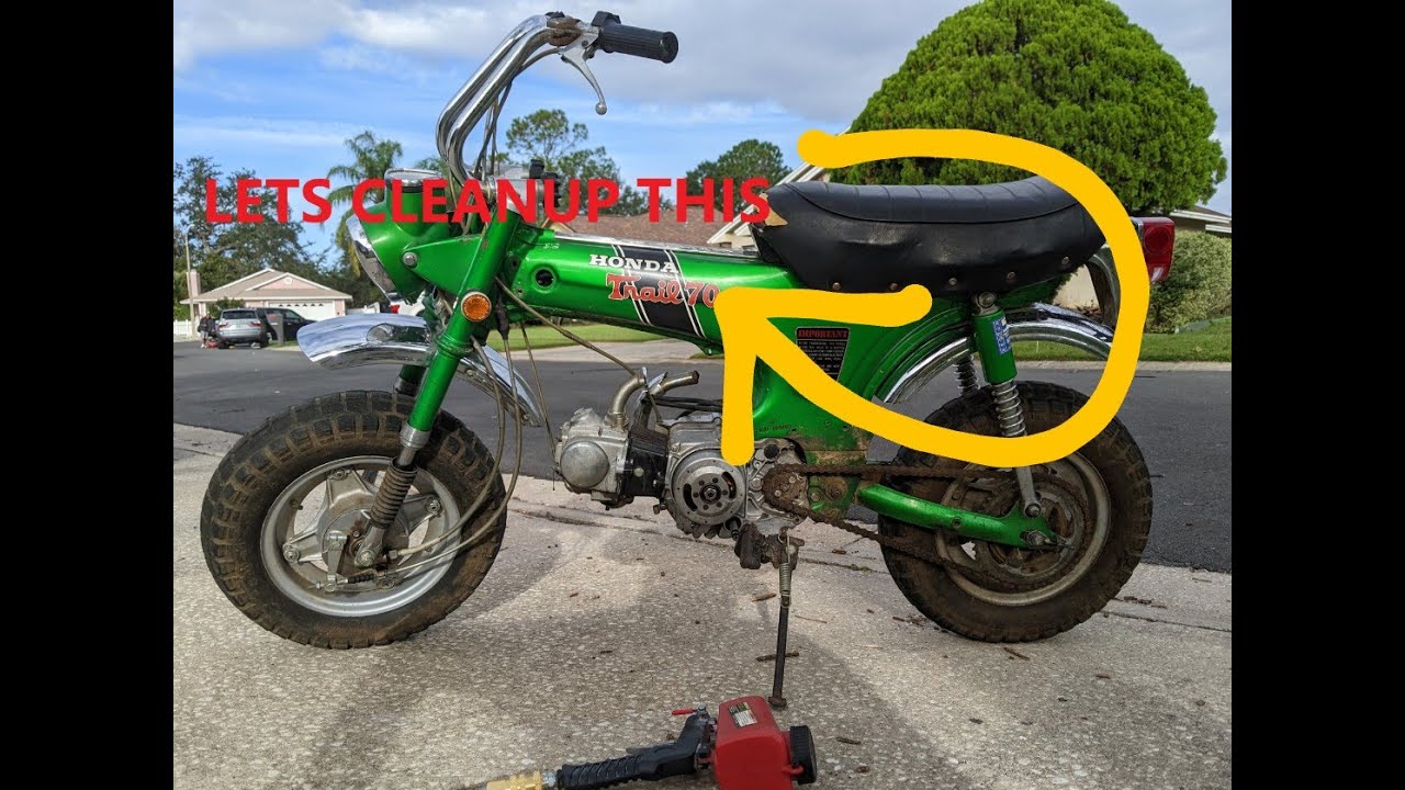 1970 Honda CT70H Candy Emerald Green Cleanup & Repairs - CT70 Mini Trail Dax ST50 ST70
