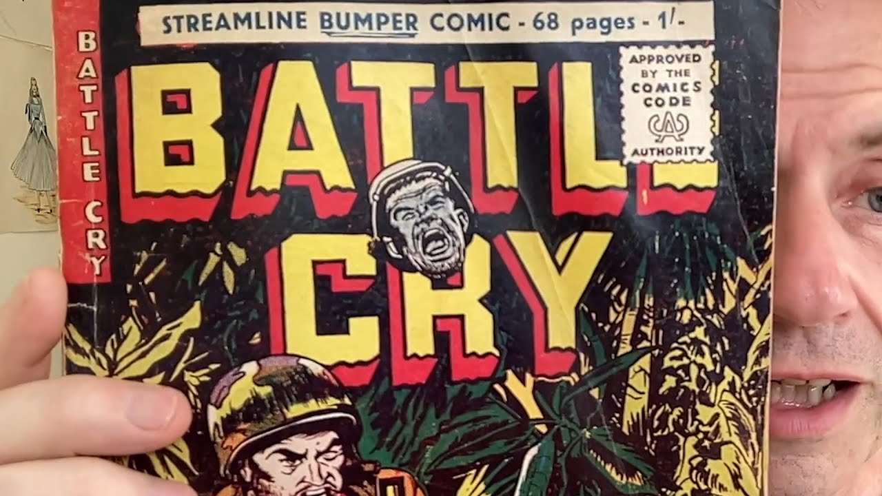 Battle cry mid 50s Streamline comics B&W UK 68 pages (war comics) Comic Review