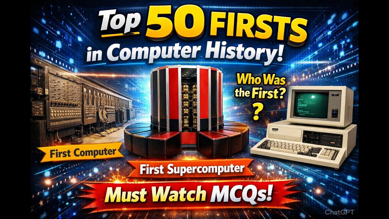 First in Computer World (Top 50 MCQs) | Computer GK for Govt Exams