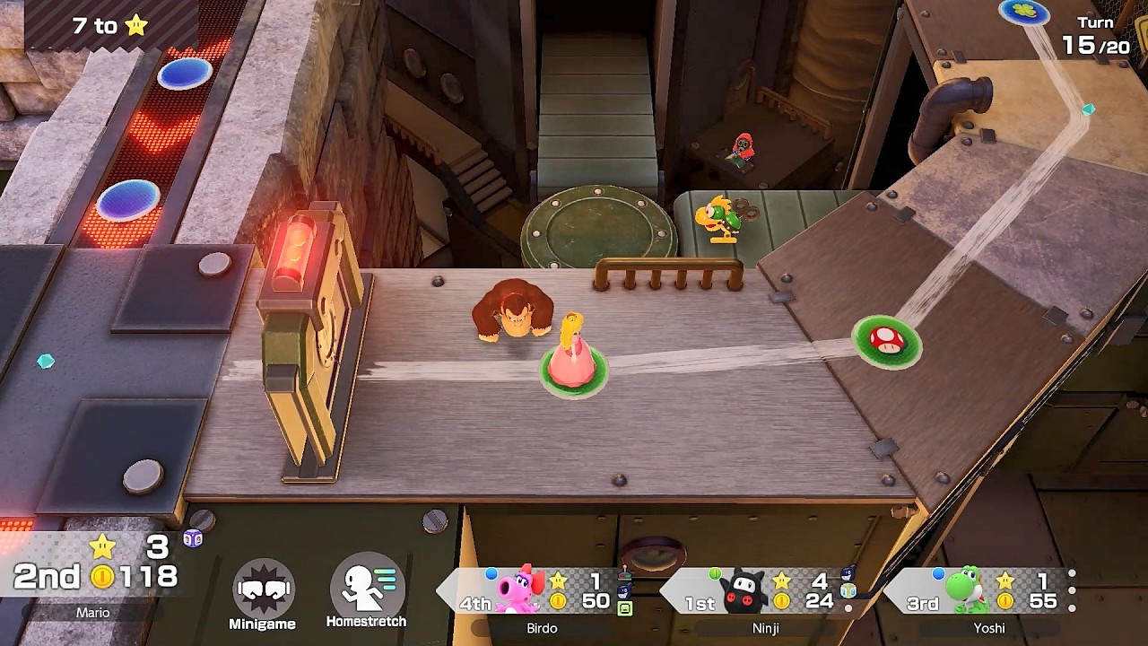 Super Mario Party Jamboree #334 King Bowser's Keep Peach vs Yoshi vs Birdo vs Ninji
