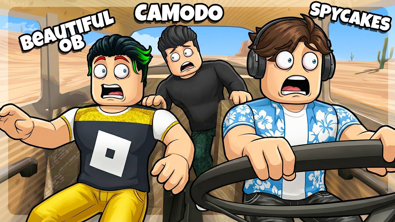 Three Friends Drive Each Other INSANE in A Desrt?! (Roblox)