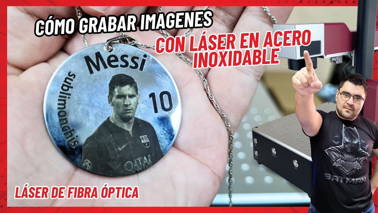 Como GRABAR Imagenes con LÁSER en ACERO Inoxidable 🔥 Láser de FIBRA ÓPTICA
