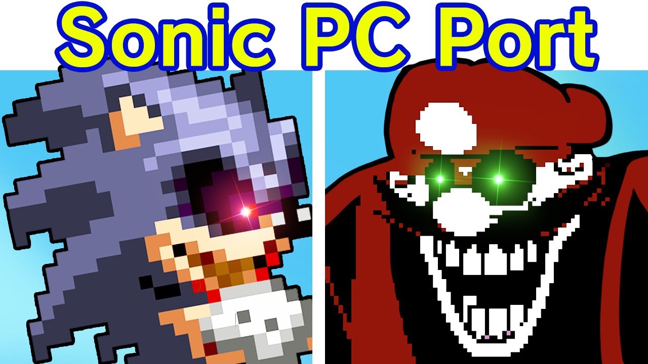 Friday Night Funkin' GAME OVER but it's Lord X Remake VS MX Sprite Animation (FNF Mod/Sonic PC Port)