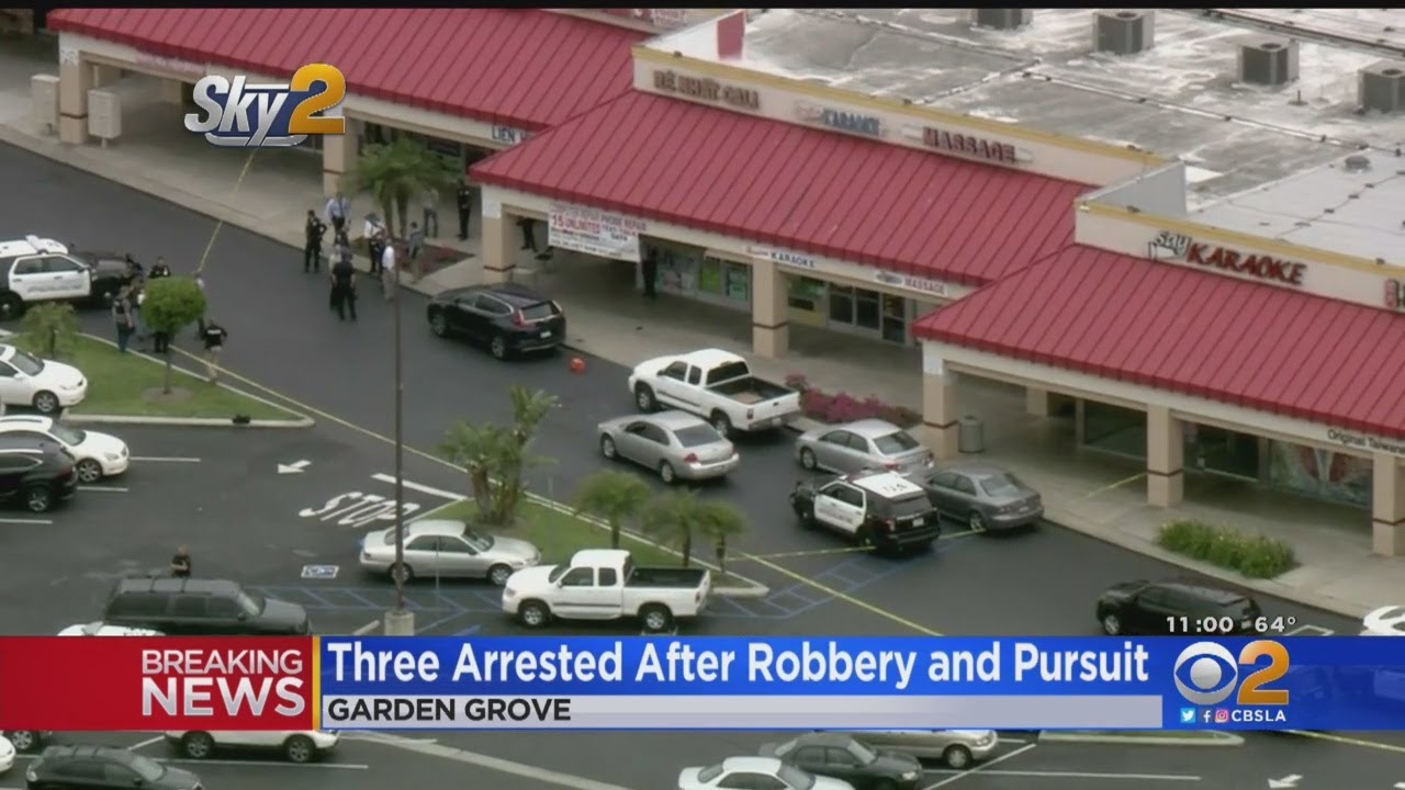 3 Arrested After Robbery, Pursuit Out Of Garden Grove