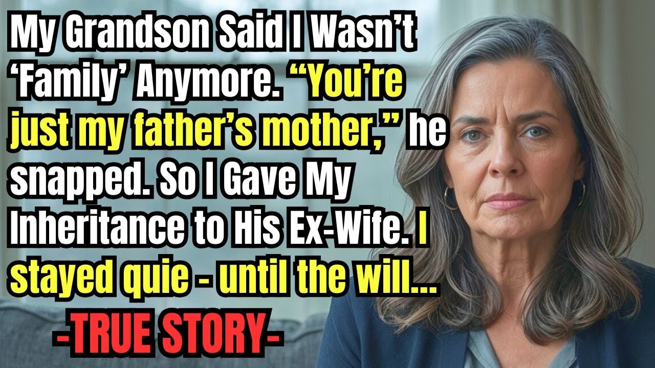 HER TRUE STORY FROM WASHINGTON👵💔 My Grandson Said I Wasn’t ‘Family’ Anymore  “You’re just my...