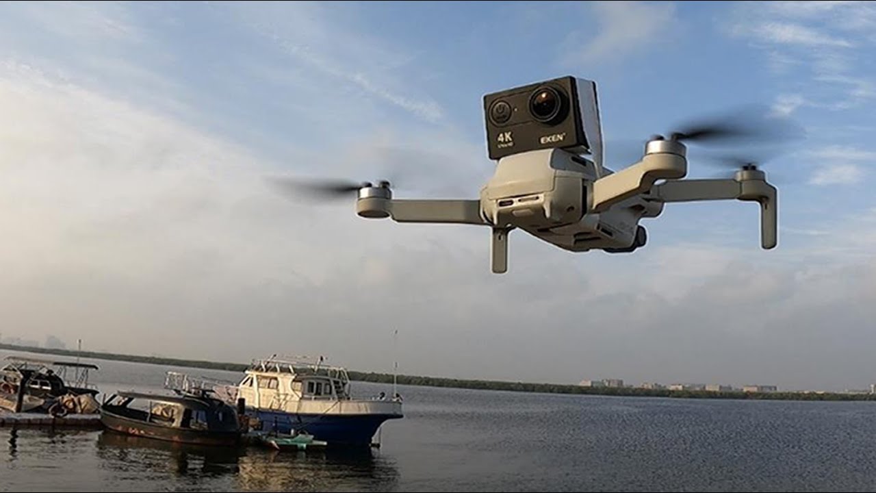 EKEN H9R on My DJI MINI 2 | What if EKEN H9R Flying on DJI MINI2 | Drone View | Experiment EKEN H9R