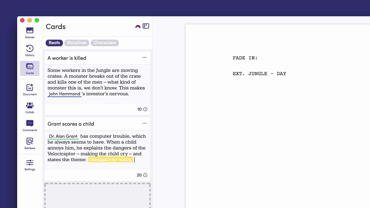 Outline and visualize your story with Arc Studio Pro