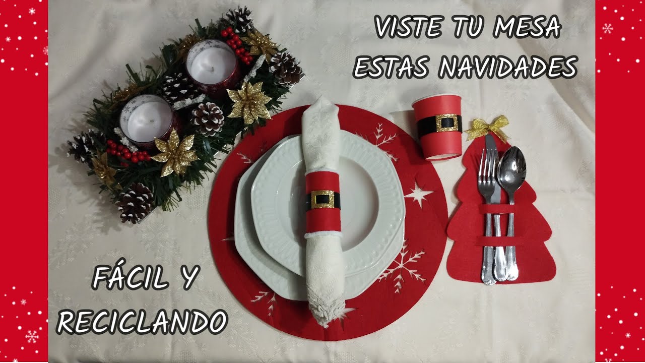 Servilletero, cubertero, vaso y centro de mesa Napkin holder, cutlery holder, glass, and centerpiece