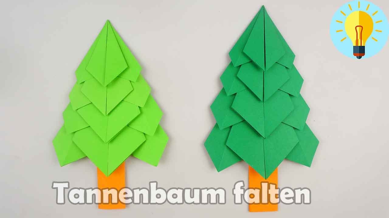 Tannenbaum falten - Weihnachten basteln - Basteln mit papier | DIY Bastelideen