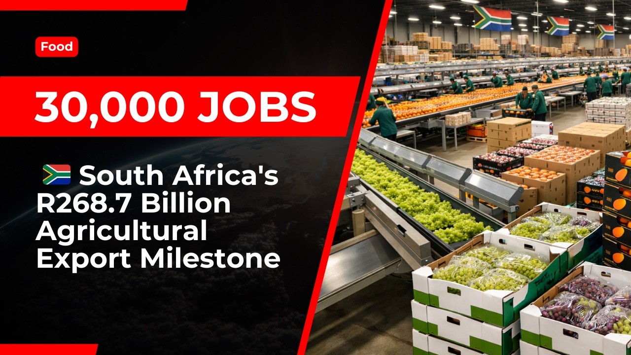 South Africa&rsquo;s Agricultural Exports Hit R268.7 Billion in 2025 as Global Food Demand Surges