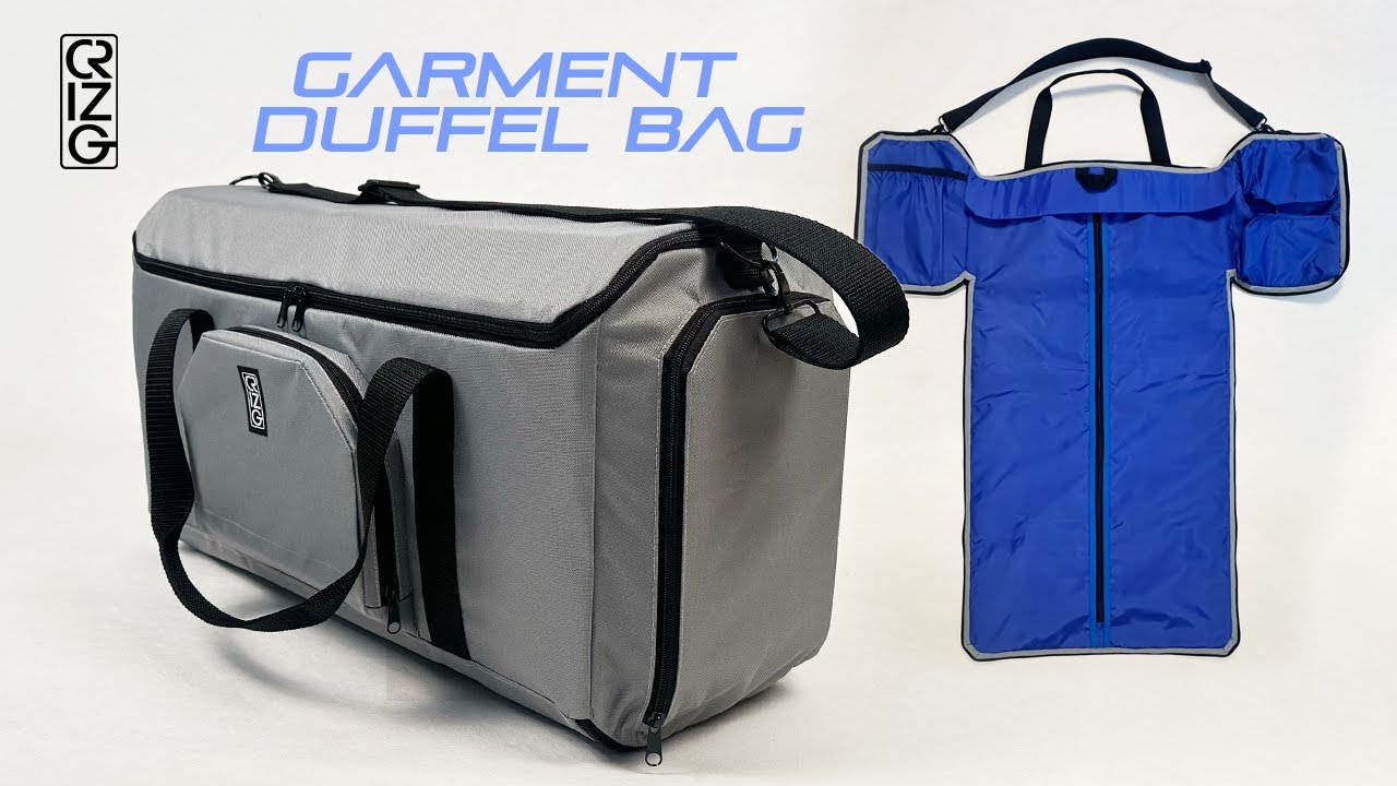 Water Resistant Garment Duffel Bag for short trip. Travel Bag Series. DIY