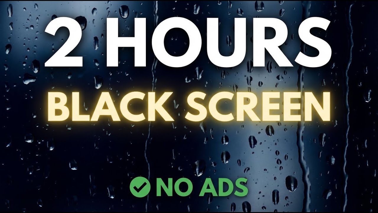 2 Hour RAIN SOUNDS for Sleep | Black Screen ASMR | Relaxing Nature Sounds for Fall Asleep in 3 Min