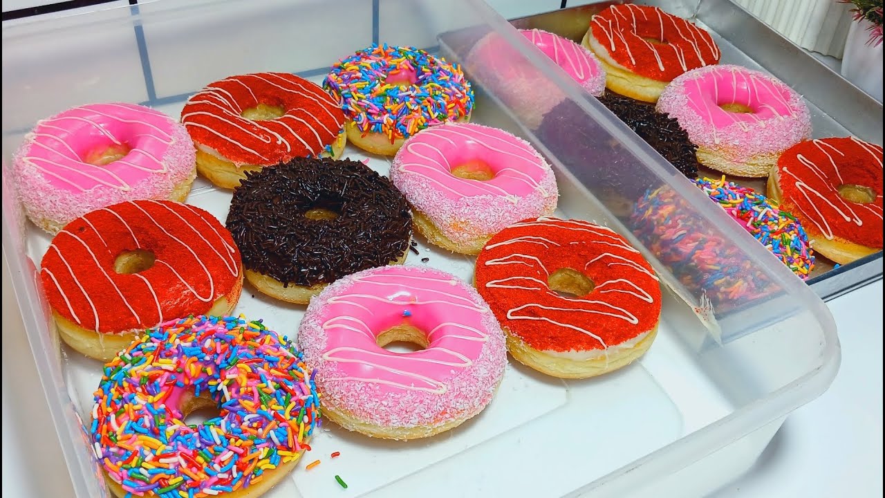 Resep mudah membuat Donat Ceper Full Topping, Untuk Jualan !!