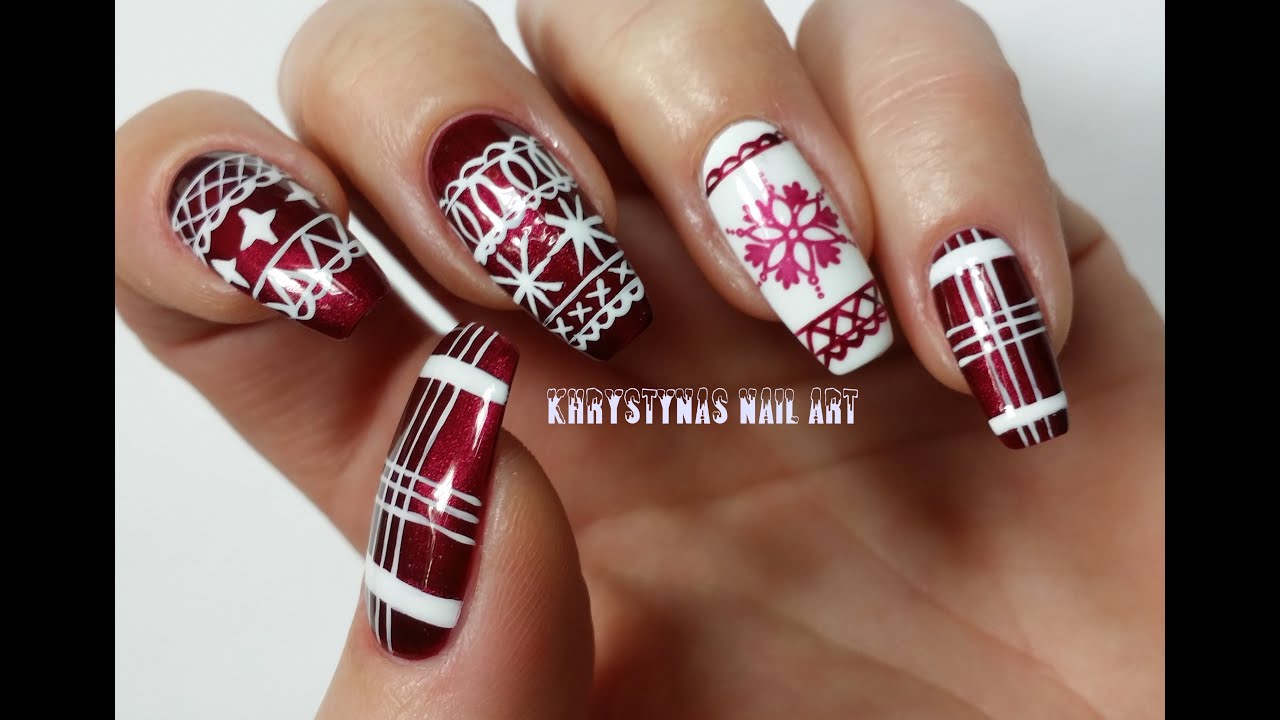 Christmas Nail Art | Three Nail Art Designs for Holidays (Khrystynas Nail Art)