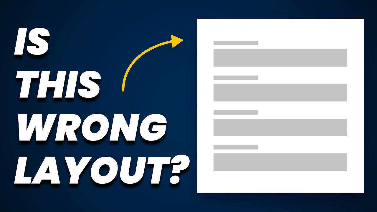 You get it WRONG! | A common misconception about form layout
