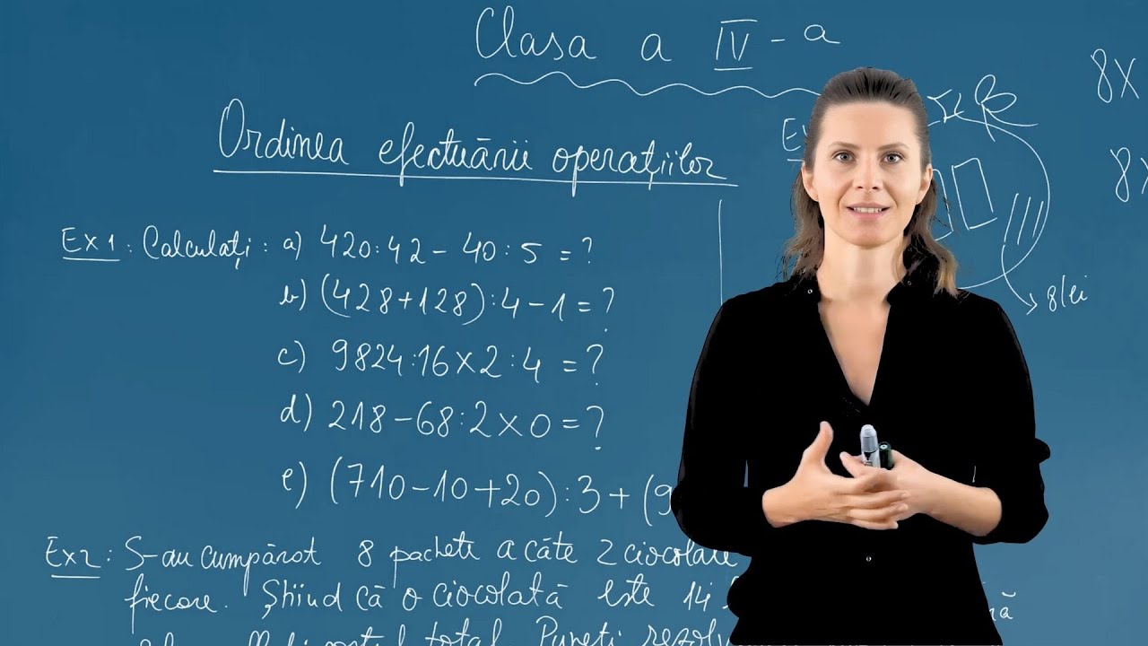 Ordinea efectuării operațiilor - Matematica - Clasa IV-a