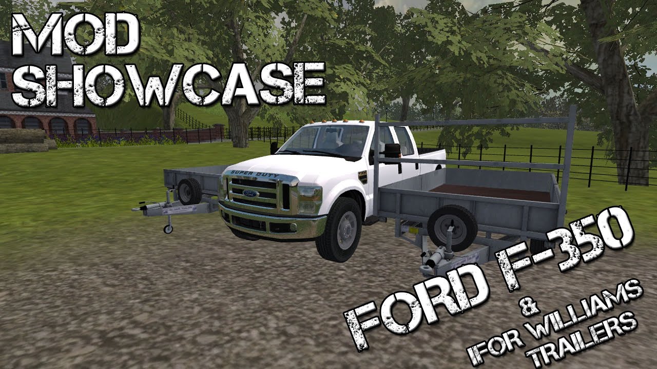 Farming Simulator 2013 Mod Showcase - Ford F-350 and Ifor willains Flat Bed Trailer