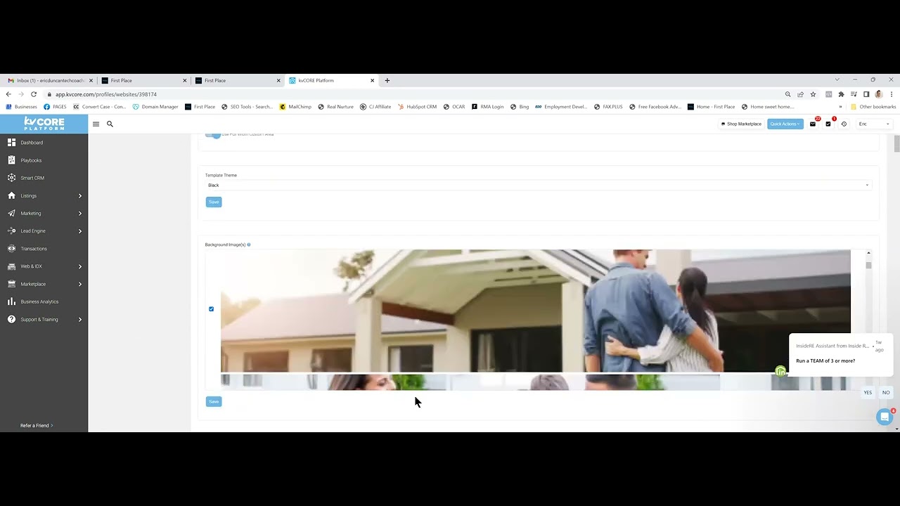 Set Default Tag Line for your KvCore Website