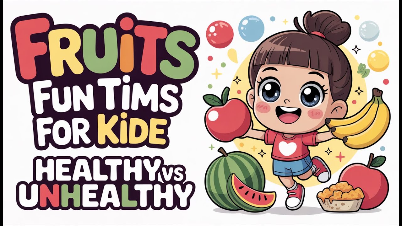 Fruits Learning Compilation for Kids 🍎🍌 | Healthy vs Unhealthy & Emotions | Learn With Miss Melon 🍉