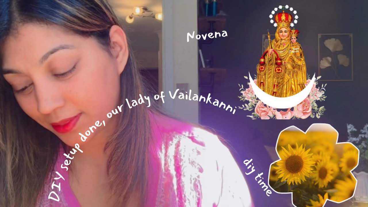 Completed my little DIY setup for Our Lady of Vailankanni as the Novena begins | Jolibia | Goan vlog