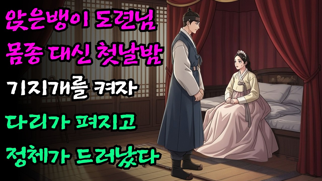 앉은뱅이 도련님에게 시집가기 싫다며 몸종을 대신 보낸 아가씨, 첫날밤 남편이 기지개를 켜자 다리가 펴지며 드러난 절세미남의 정체 | 로맨스 야담 조선야사
