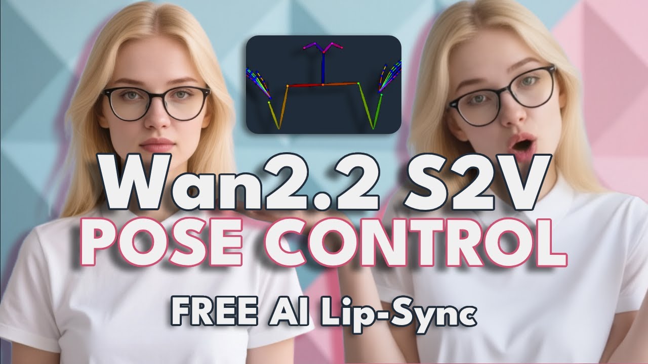 Pose Control LipSync with Wan2.2 S2V! Clone Motion and Improve LipSync Realism