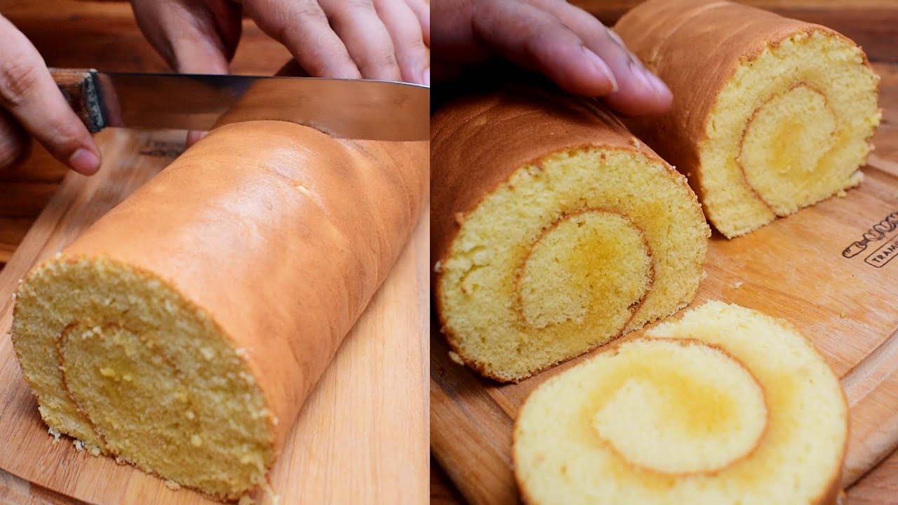 Fluffy Vanilla Swiss Roll