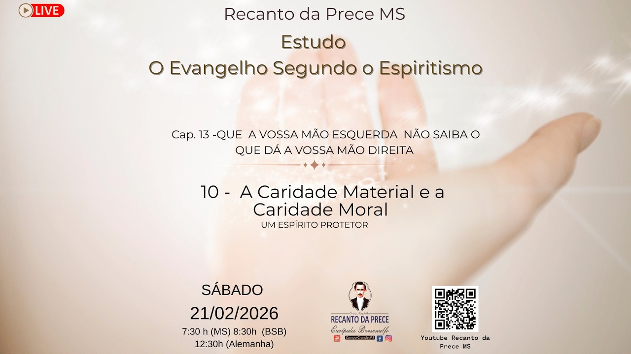 Cap 13 Que Mão Esquerda  não Saiba  que da Vossa Mão Direita-  A Caridade Material - Caridade Moral
