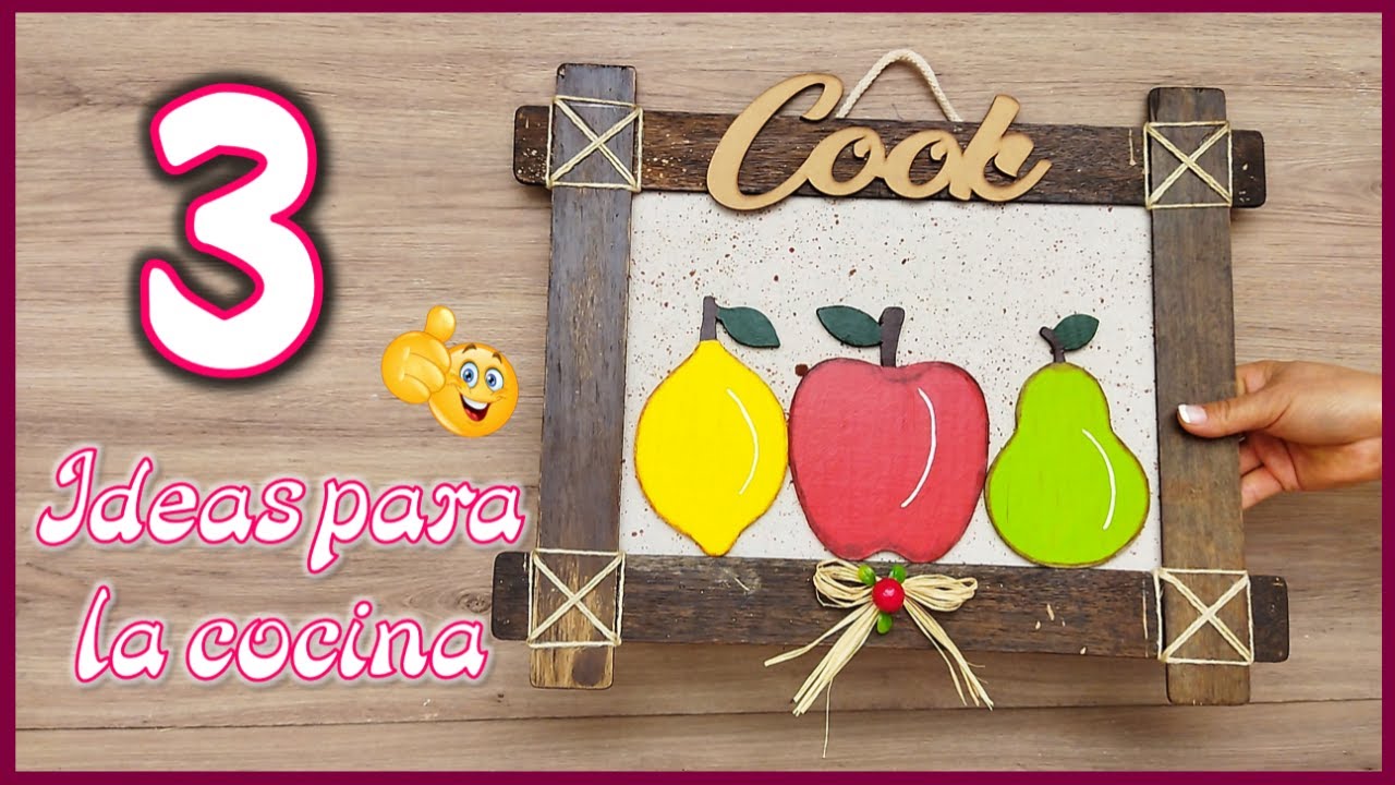 3 LINDAS IDEAS PARA DECORAR LA COCINA - Crafts for the kitchen - Manualidades con reciclaje