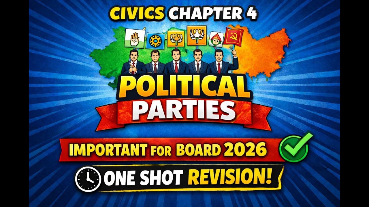 civics chapter 4 Political Parties board 2026 important  ( SST ) | NCERT Based | Hindi Explanation